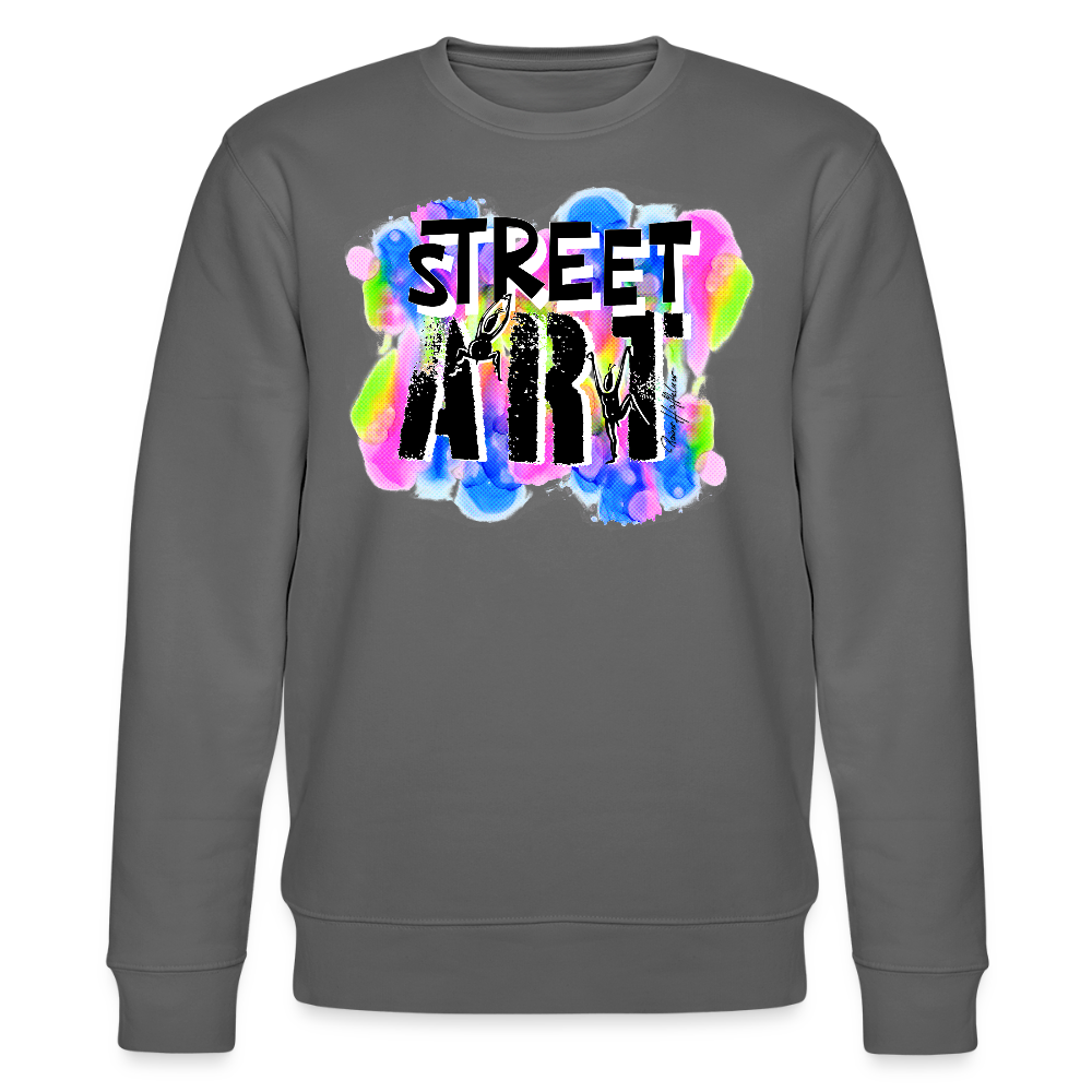 Unisex Bio-Sweatshirt mit STREET ART PRINT - Anthrazit