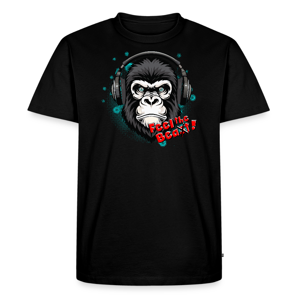 Männer Premium T-Shirt mit FEEL THE BEA(S)T PRINT - Schwarz