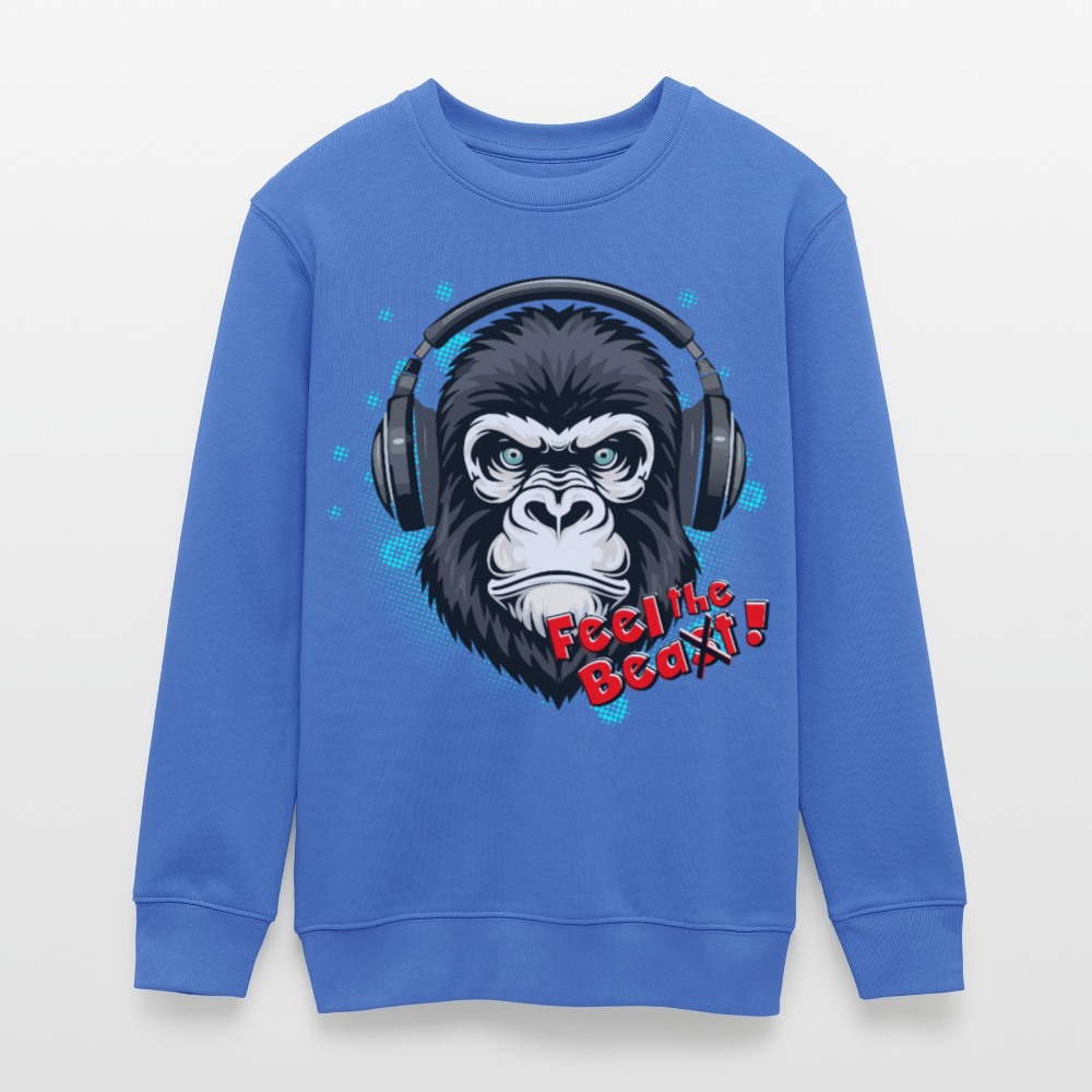 MNJS TEENS Bio Sweatshirt mit FEEL THE BEA(S)T PRINT - carolina Blue