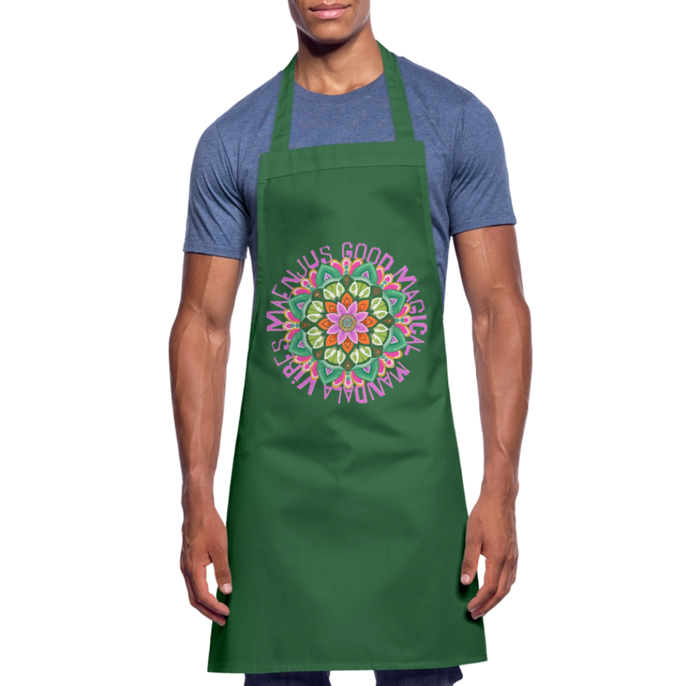 Kochschürze mit Mandala Vibes Motiv V - Grün