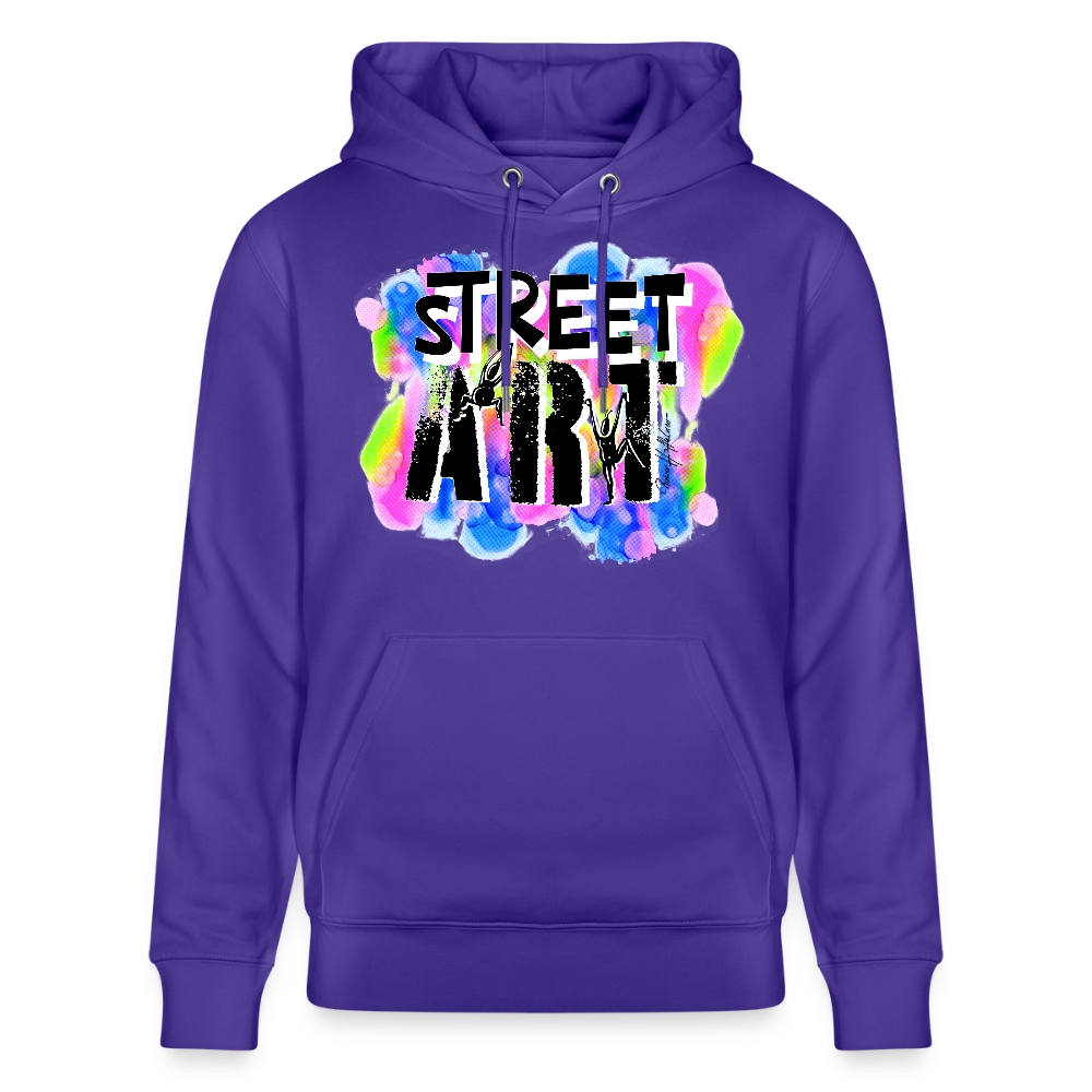 Unisex Bio-Hoodie mit STREET ART PRINT - Purple Love 