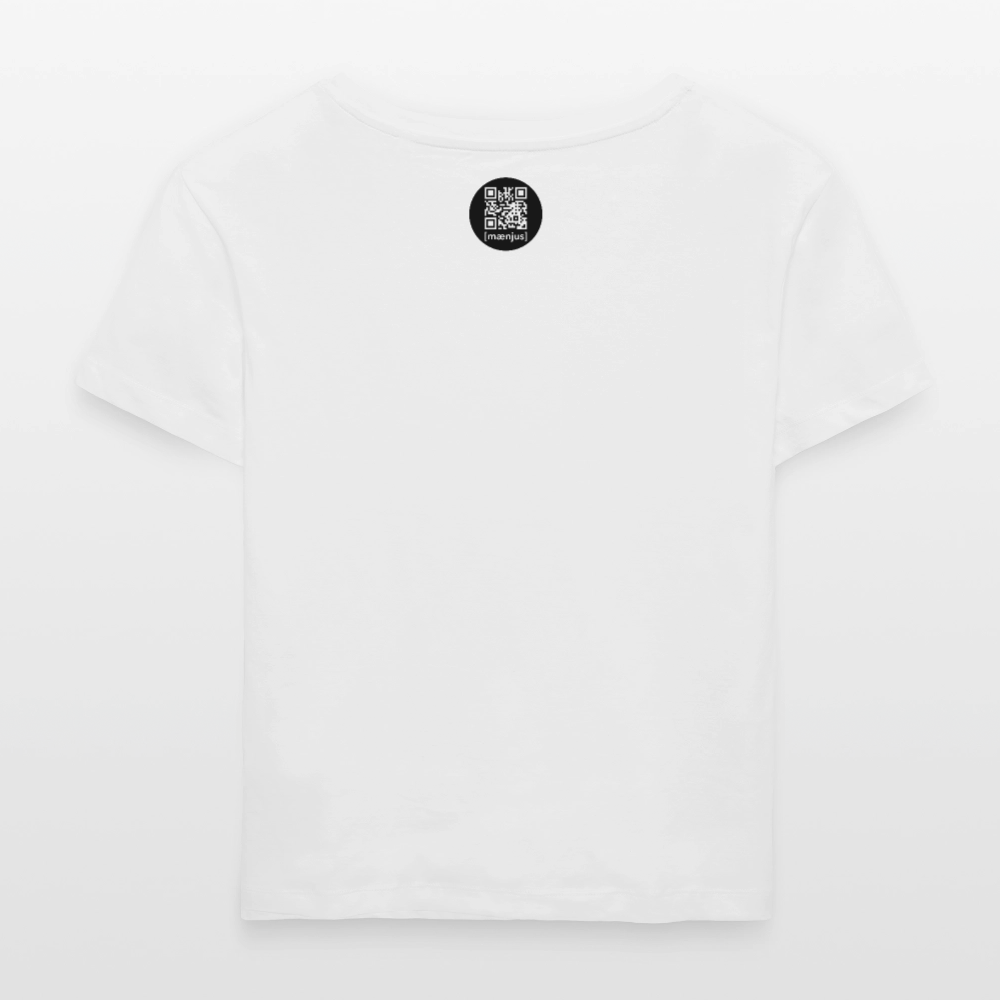 Relaxed Rundhals Frauen Bio-T-Shirt mit KEEP CALM PRINT - Weiß