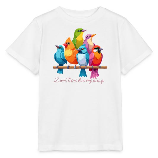 Kinder T-Shirt MINI mit Zwitschergäng Print - Weiß