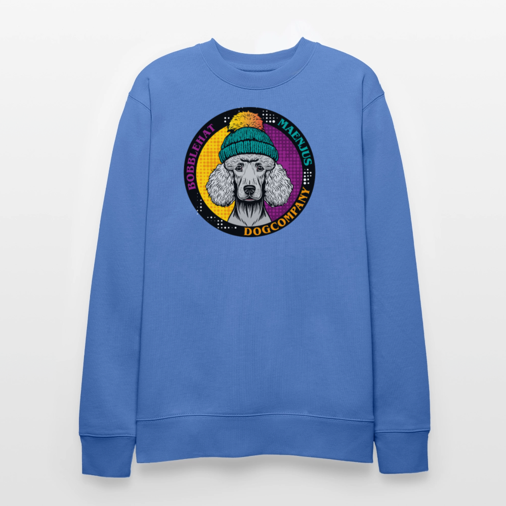 Unisex Bio-Sweatshirt mit BOBBLEHAT DOGCOMPANY PRINT - Blau