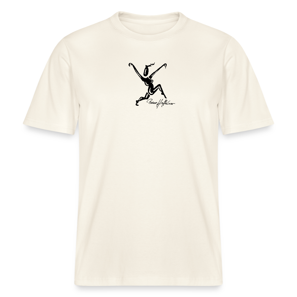 Unisex Bio-T-Shirt mit TUSCHEWEIBCHEN PRINT - Naturweiß 