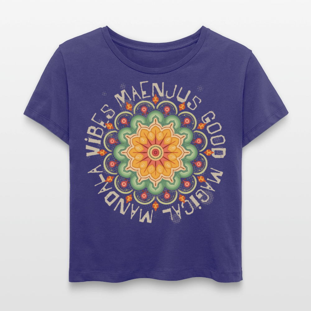 Rundhals Frauen Bio-T-Shirt mit Mandala Vibes PRINT - Dämmerung