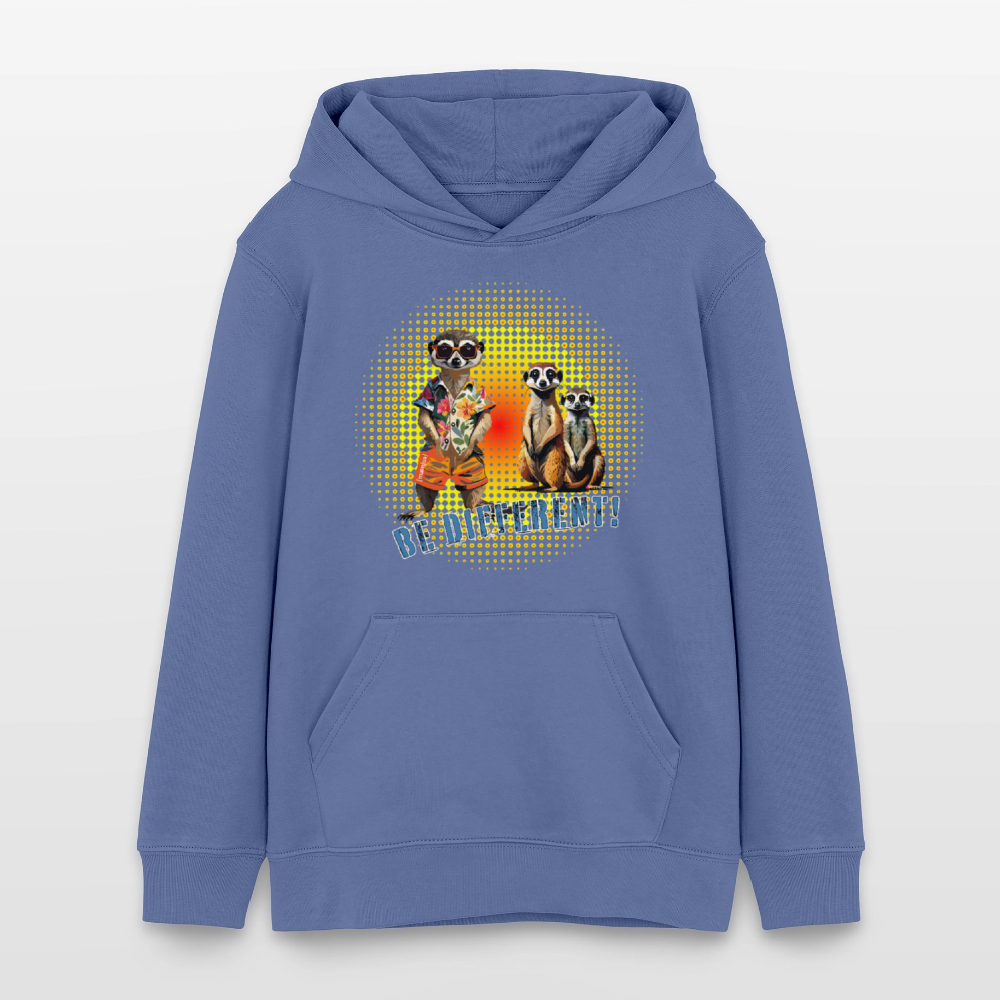 MNJS TEENS Bio-Hoodie mit BE DIFFERENT PRINT - Blau