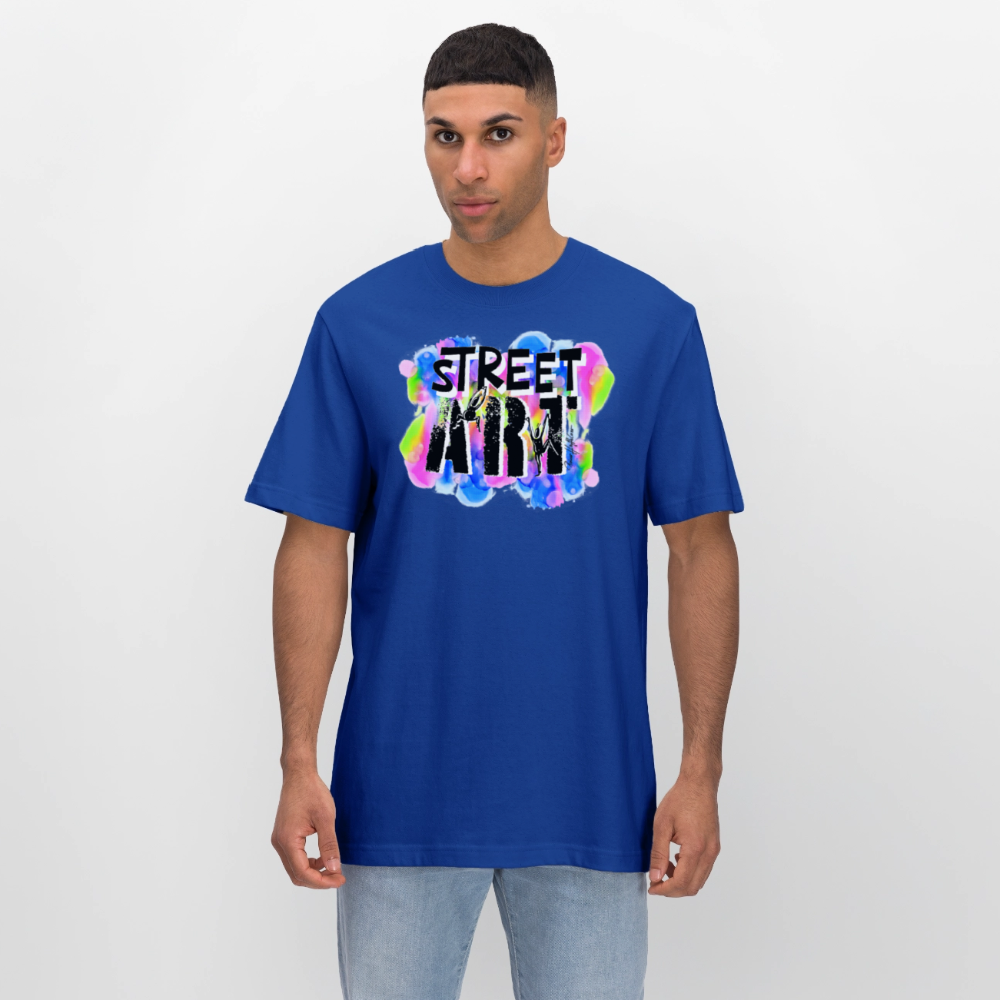 Unisex Bio-T-Shirt mit STREET ART PRINT - Dunkelblau