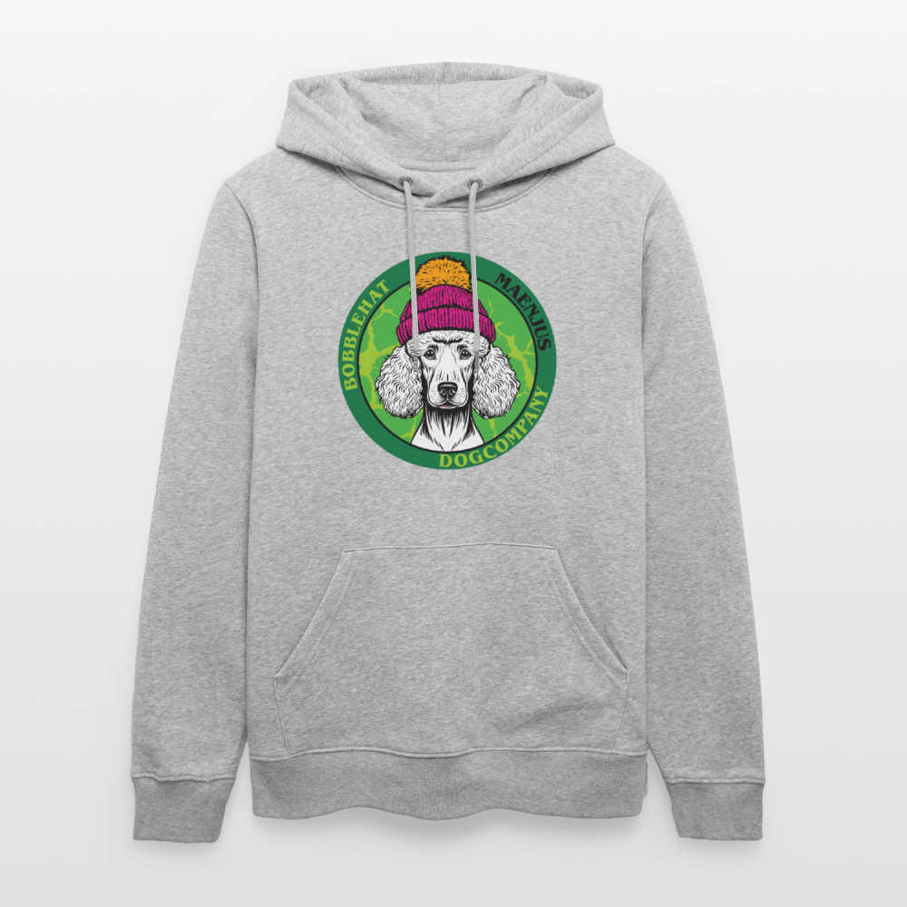 SUnisex Bio-Hoodie mit BOBBLEHAT DOGCOMPANY PRINT - Grau meliert