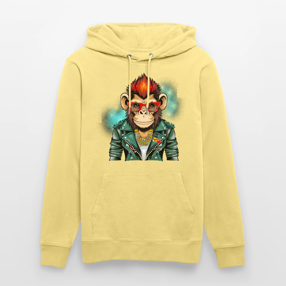 Unisex Hoodie mit MONKEY PRINT - Gelb Viva 