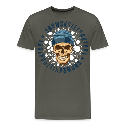 Männer Premium T-Shirt mit SNOWSKULL PRINT - Asphalt