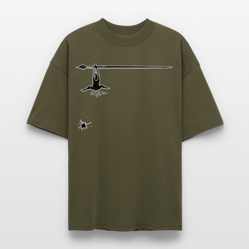 Oversized Unisex T-Shirt mit MÄNNLE PRINT - Khaki