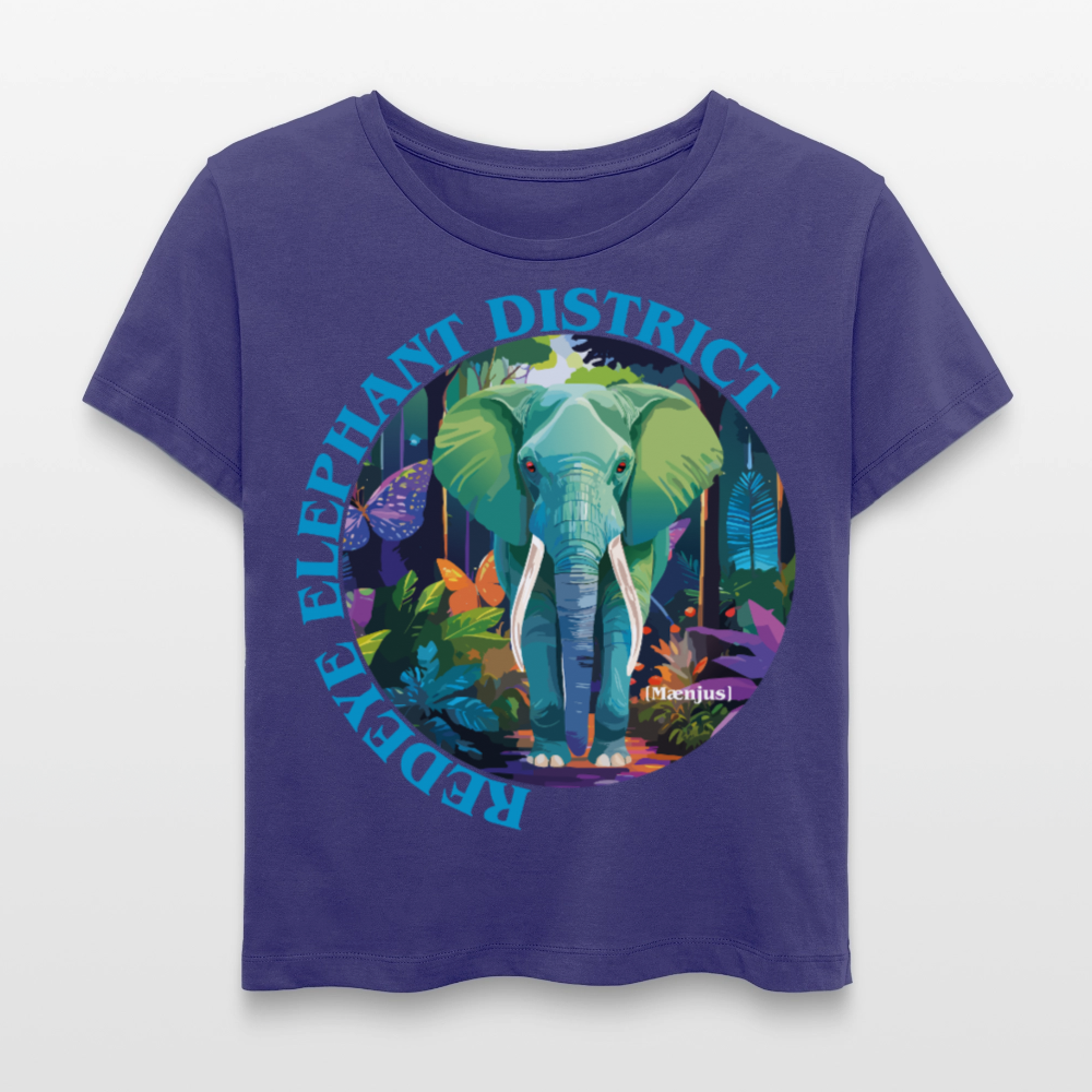 Frauen T-Shirt mit REDEYE ELEPHANT DISTRICT PRINT Vorderseite - Dämmerung