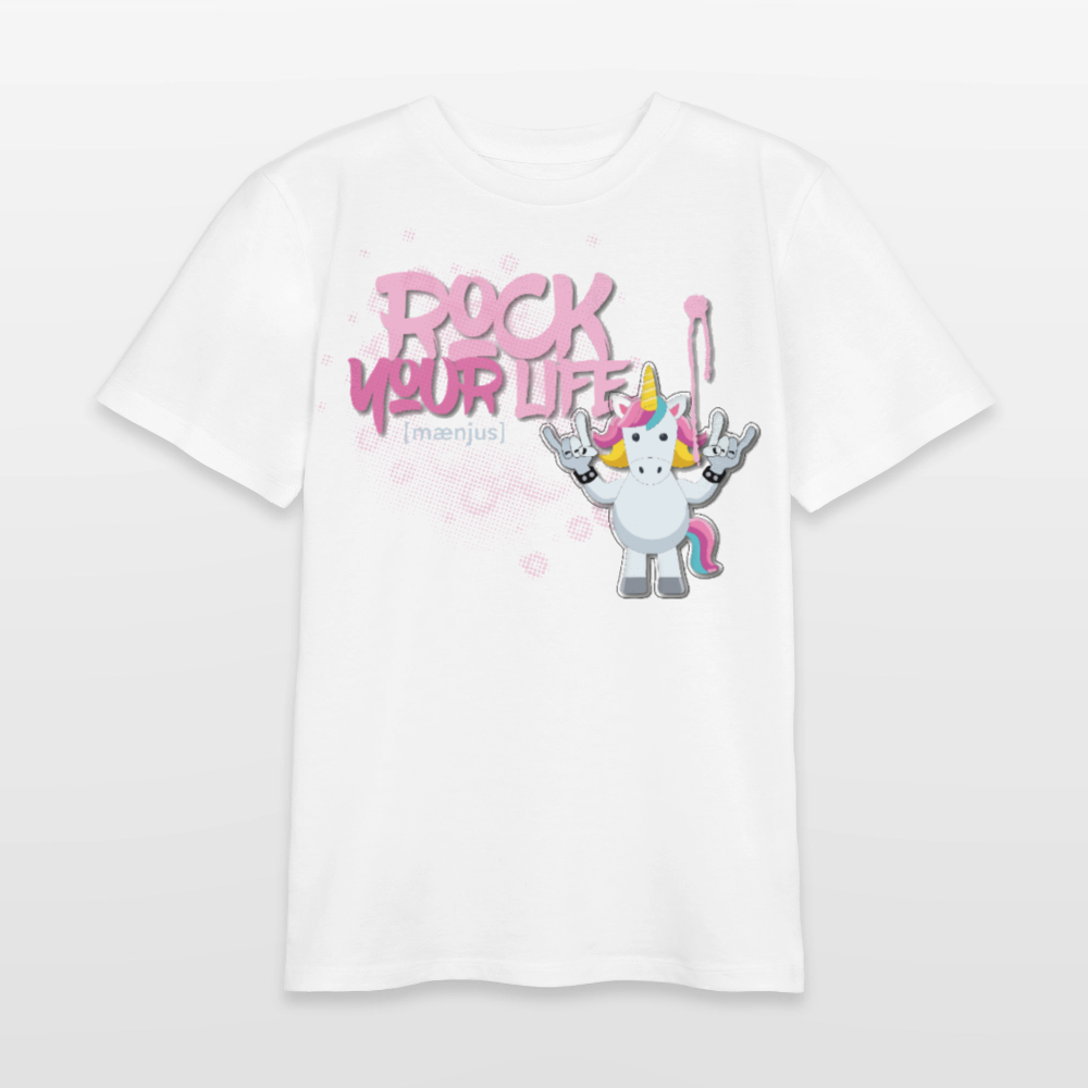 MNJS TEENS Bio T-Shirt mit ROCK YOUR LIFE PRINT - Weiß
