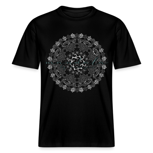 Unisex Bio-T-Shirt mit BLACK MANDALA PRINT - Schwarz