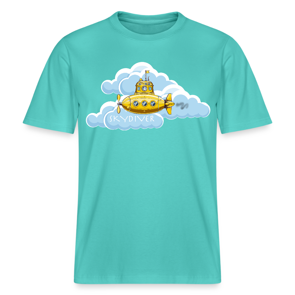 Unisex Bio-T-Shirt mit SKYDIVER PRINT - Poolblau
