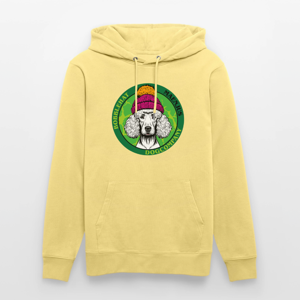 SUnisex Bio-Hoodie mit BOBBLEHAT DOGCOMPANY PRINT - Gelb Viva 