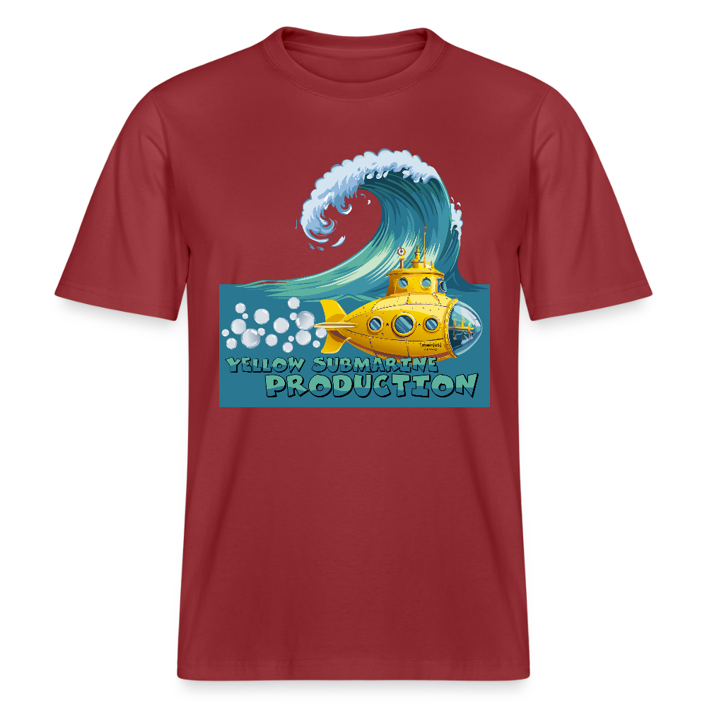 Unisex Bio-T-Shirt mit YELLOW SUBMARINE PRODUCTION PRINT - Erdrot