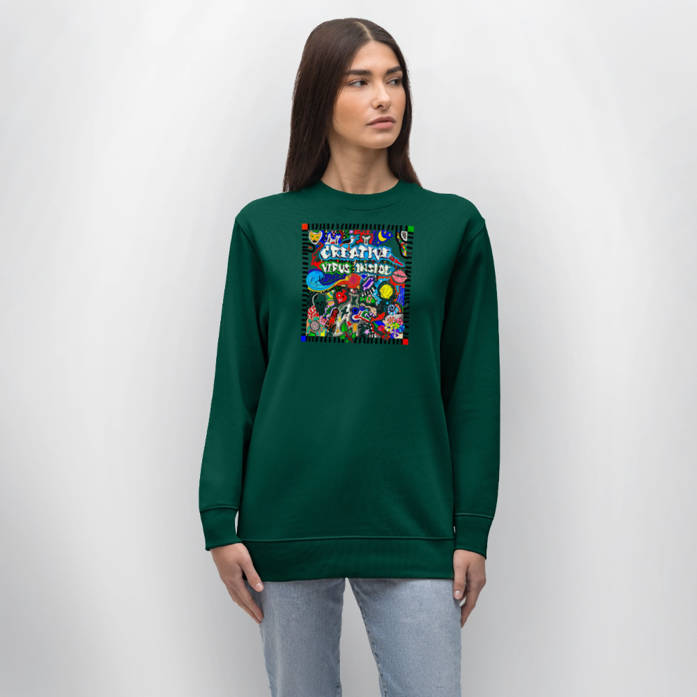 Unisex Bio-Sweatshirt mit CREATIVE VIRUS INSIDE PRINT - Forest