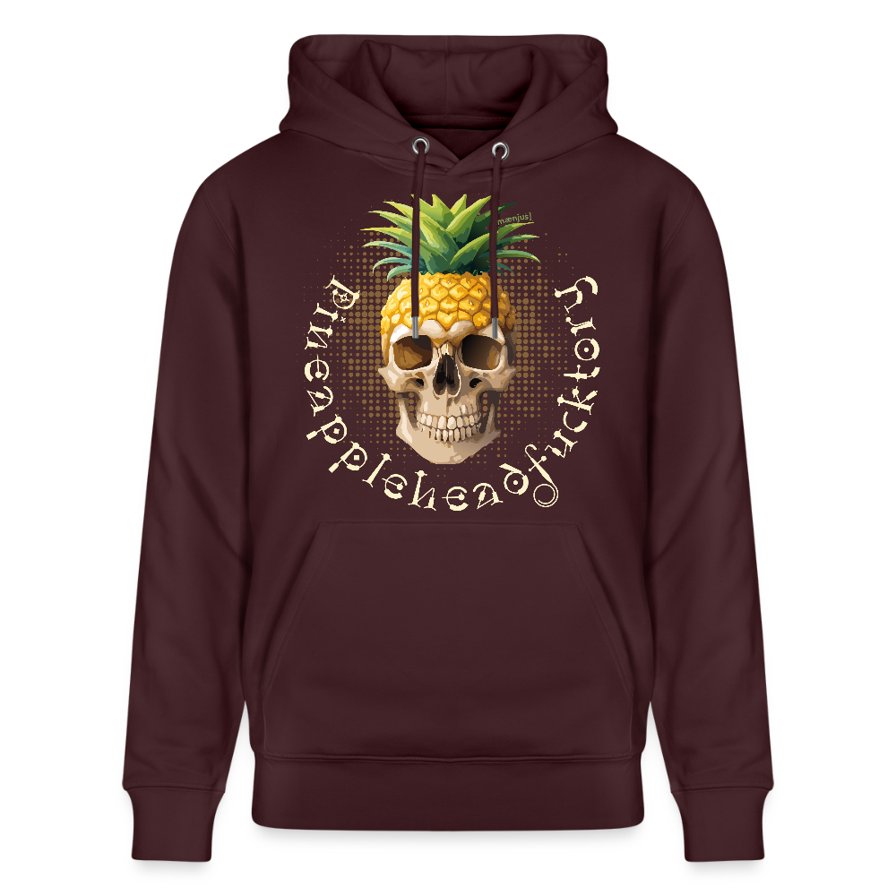 Unisex Hoodie mit PINEAPPLE SKULL PRINT - Maroon