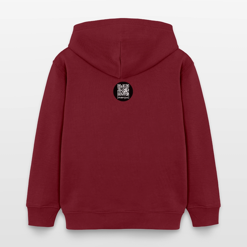 MNJS KIDS Bio-Hoodie mit MONKEY IN LOVE PRINT - Burgunderrot