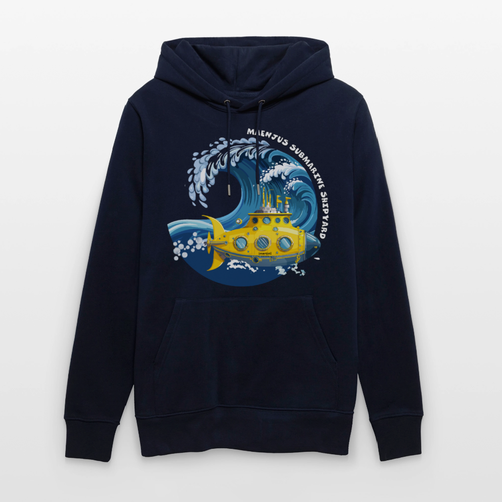 Unisex Bio-Hoodie mit MAENJUS SUBMARINE SHIPYARD PRINT - Navy