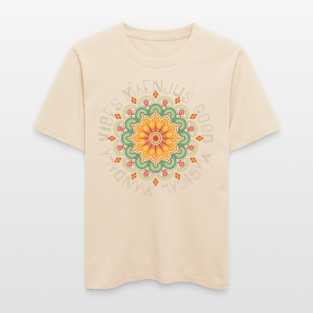 Unisex Bio-T-Shirt mit MANDALA VIBES PRINT - Weißgrau