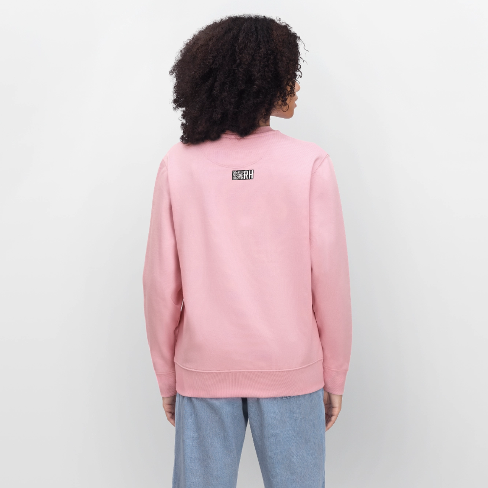 Unisex Bio-Sweatshirt mit ICE ICE BABY PRINT - Hellrosa