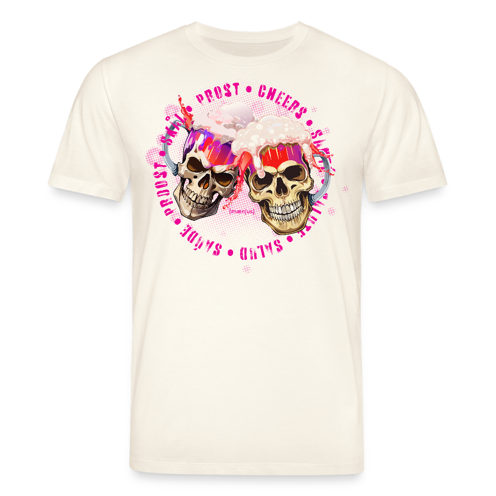 Unisex Bio-T-Shirt mit OKTOBERFEST SKULL GIRL PRINT - Naturweiß 