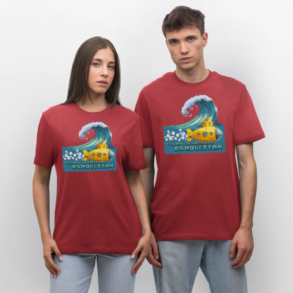 Unisex Bio-T-Shirt mit YELLOW SUBMARINE PRODUCTION PRINT - Erdrot