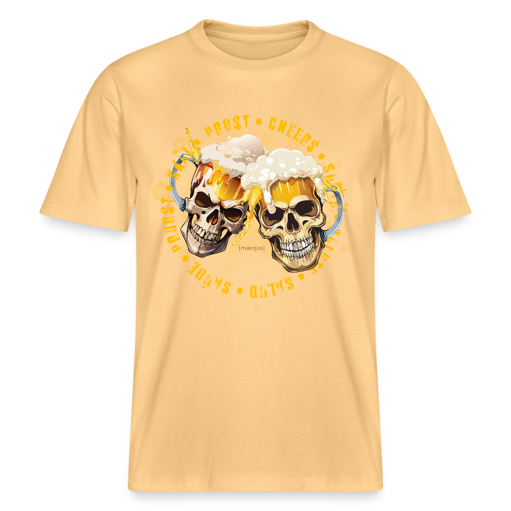 Unisex Bio-T-Shirt mit OKTOBERFEST SKULL BOY PRINT - Hellgelb