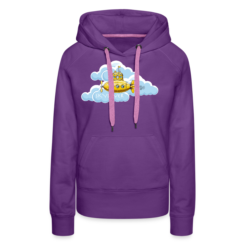 Frauen Premium Hoodie mit SKYDIVER PRINT - Purple