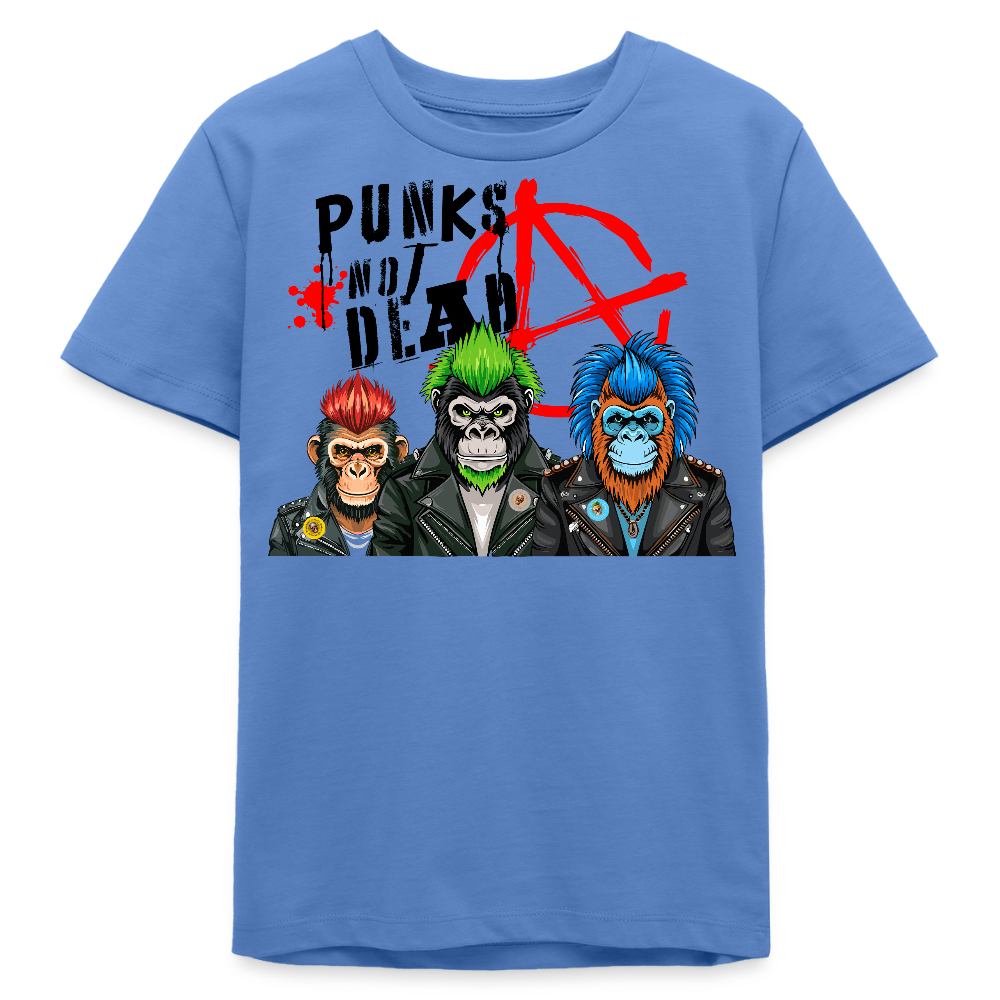 MNJS TEENS Bio T-Shirt mit PUNKS NOT DEAD PRINT - Blau