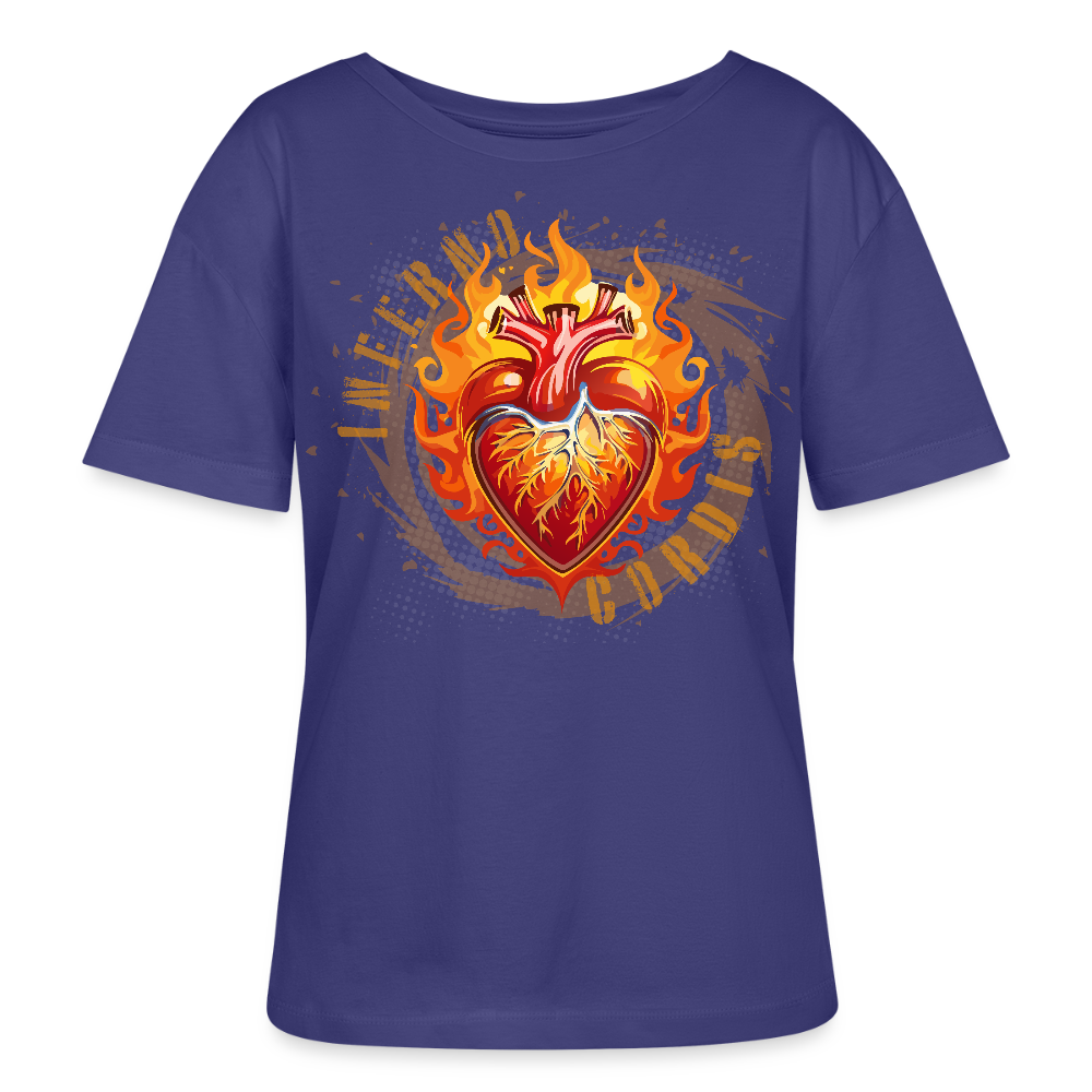 Frauen T-Shirt mit FEUERHERZ ORANGE PRINT - Dämmerung