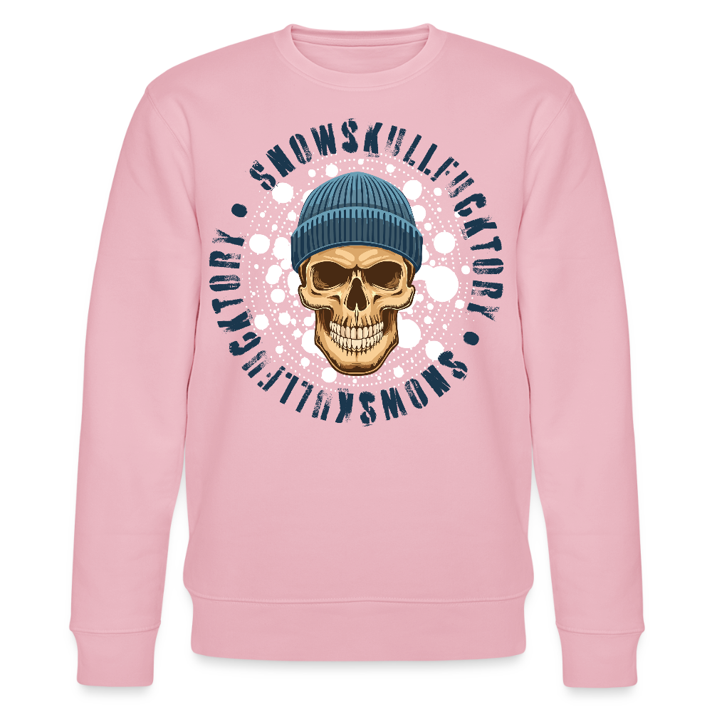 Unisex Bio-Sweatshirt mit SNOWSKULL PRINT - Hellrosa