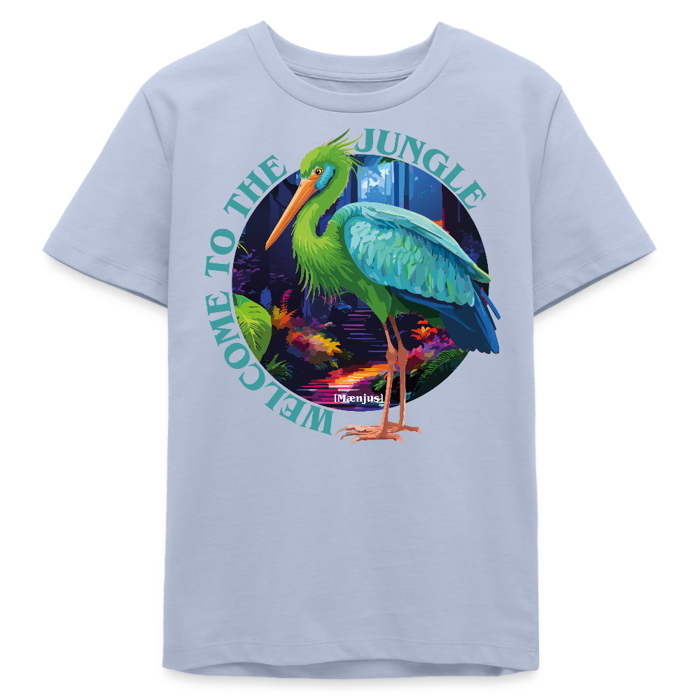 MNJS TEENS Bio T-Shirt mit WELCOME TO THE JUNGLE PRINT - Lavendel-Violett