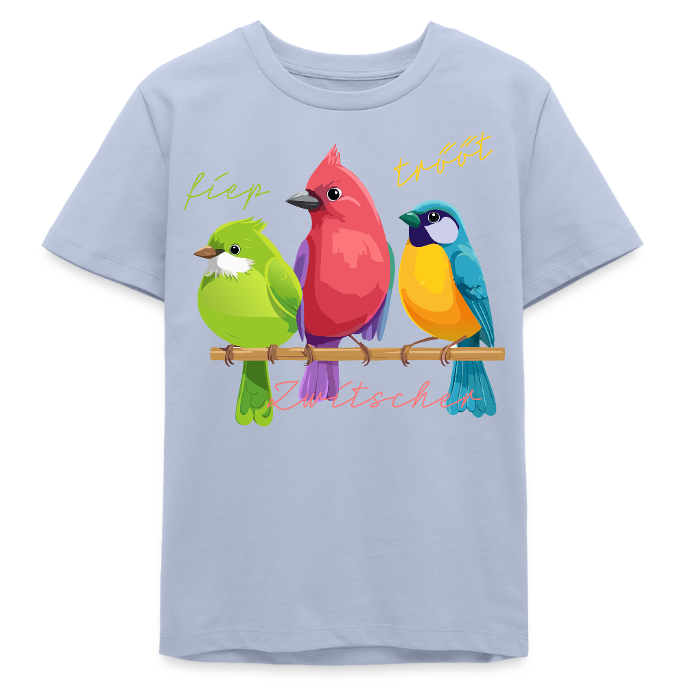 MNJS TEENS Bio T-Shirt mit ZWITSCHERGÄNG PRINT - Lavendel-Violett