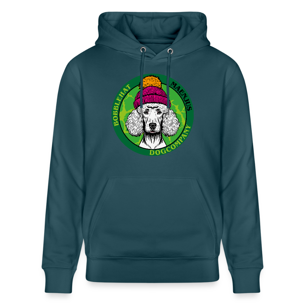 SUnisex Bio-Hoodie mit BOBBLEHAT DOGCOMPANY PRINT - Dunkles Petrol