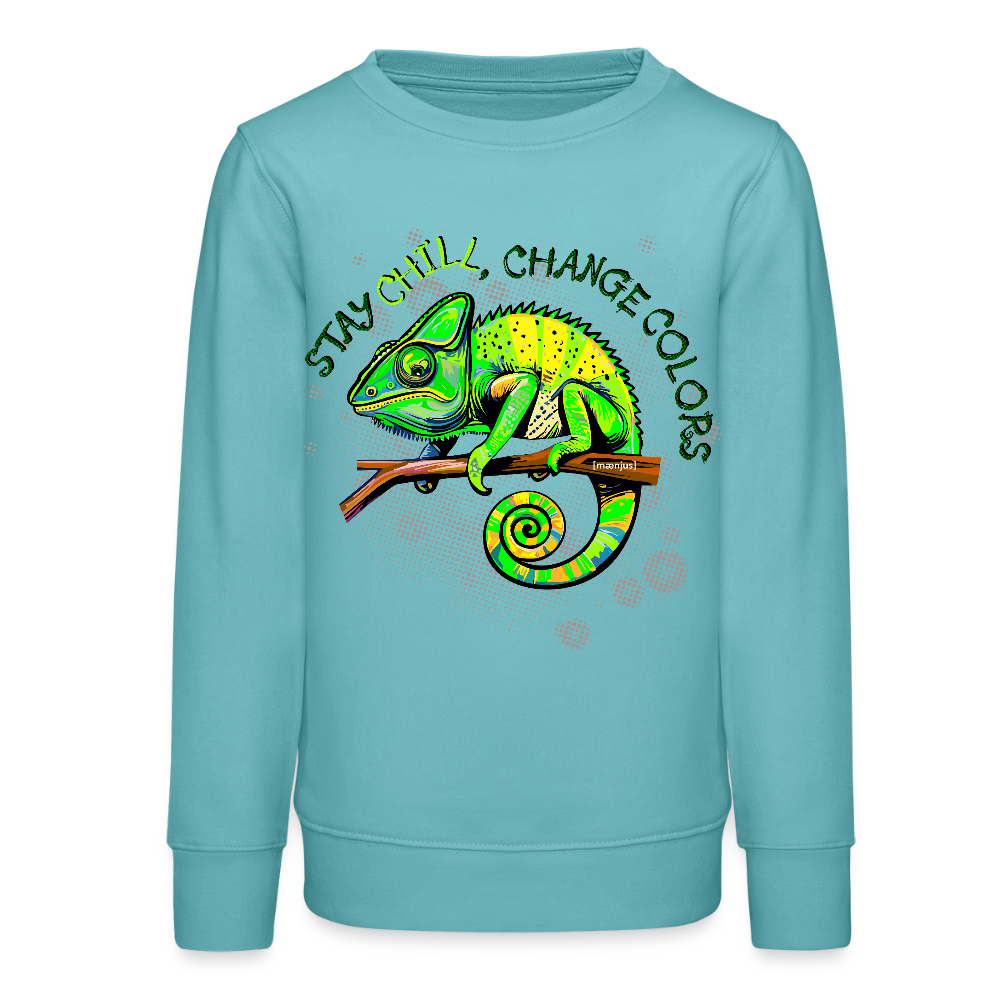 MNJS TEENS Bio Sweatshirt mit CAMAELEON PRINT - Pastelltürkis