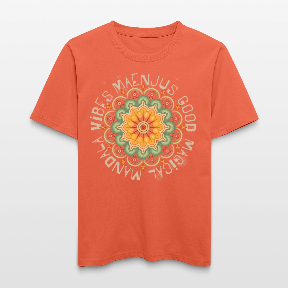 Unisex Bio-T-Shirt mit MANDALA VIBES PRINT - Hellrot