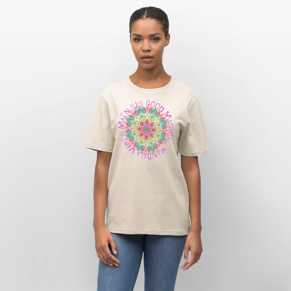 Unisex Bio-T-Shirt mit MANDALA VIBES PRINT - Naturweiß 