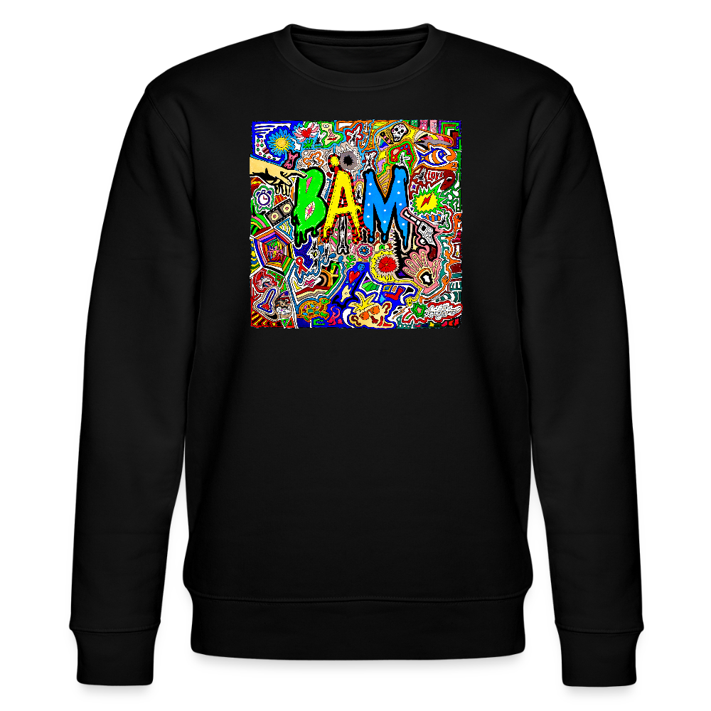Unisex Bio-Sweatshirt mit BÄM PRINT - Schwarz