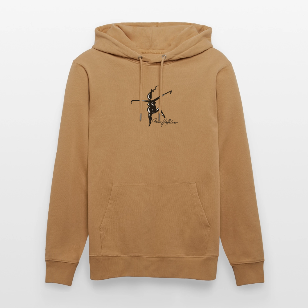 Unisex Bio-Hoodie mit TUSCHEWEIBCHEN PRINT - Karamell 