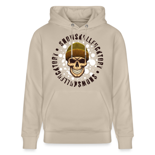 Unisex Hoodie mit SNOWSKULL PRINT - Beige