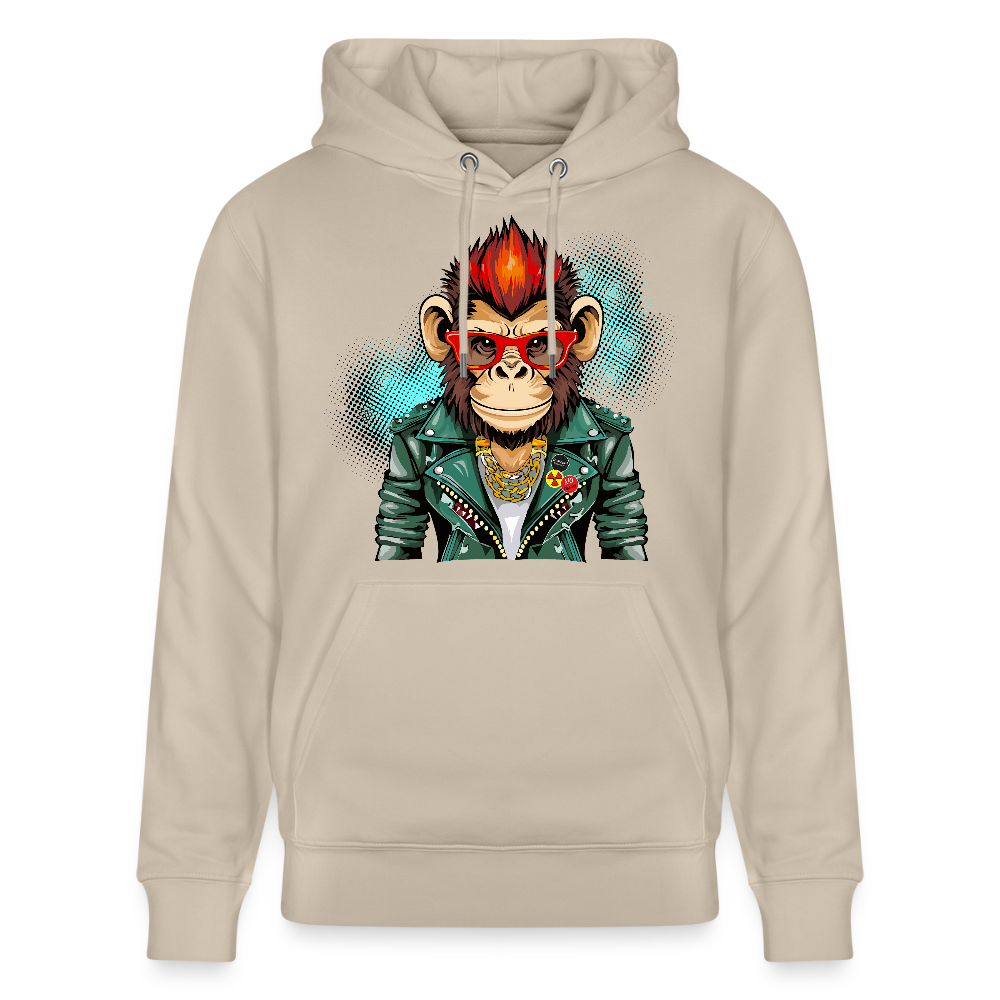 Unisex Hoodie mit MONKEY PRINT - Beige