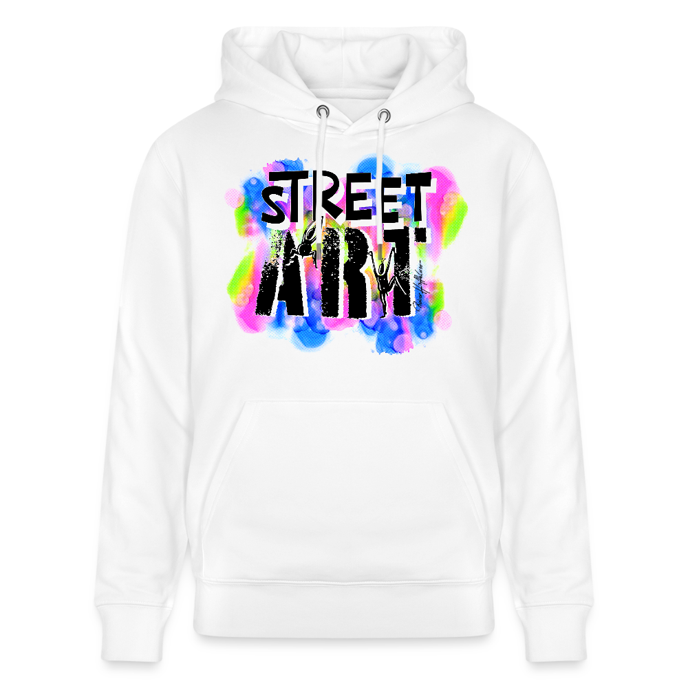 Unisex Bio-Hoodie mit STREET ART PRINT - Weiß