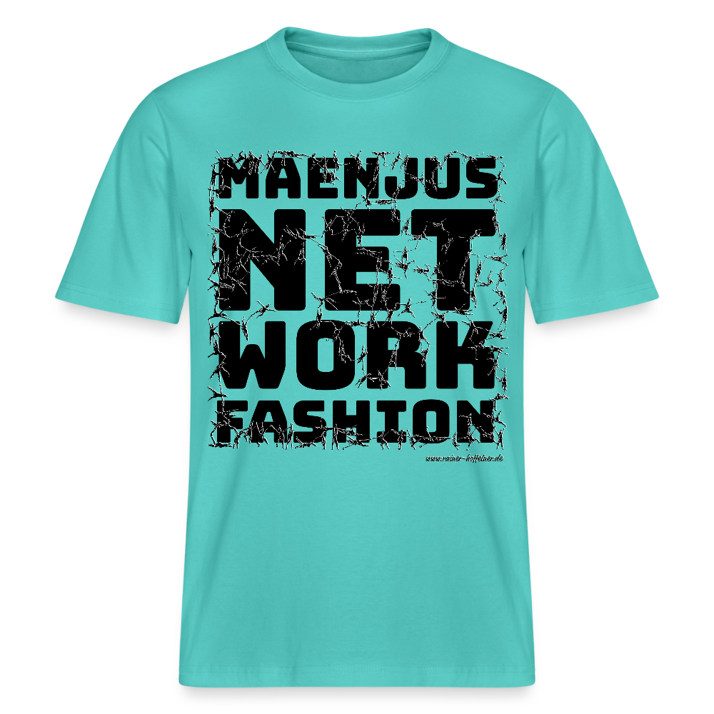 Unisex Bio-T-Shirt mit MAENJUS NETWORK FASHION PRINT - Poolblau