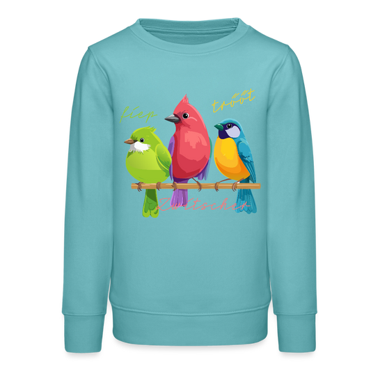 MNJS TEENS Bio Sweatshirt mit ZWISCHERGÄNG PRINT - Pastelltürkis