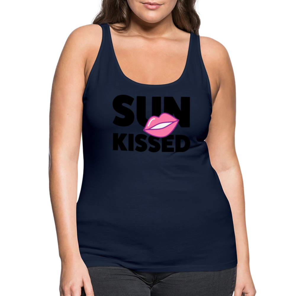 Frauen Premium Tank Top mit SUN KISSED PRINT - Navy