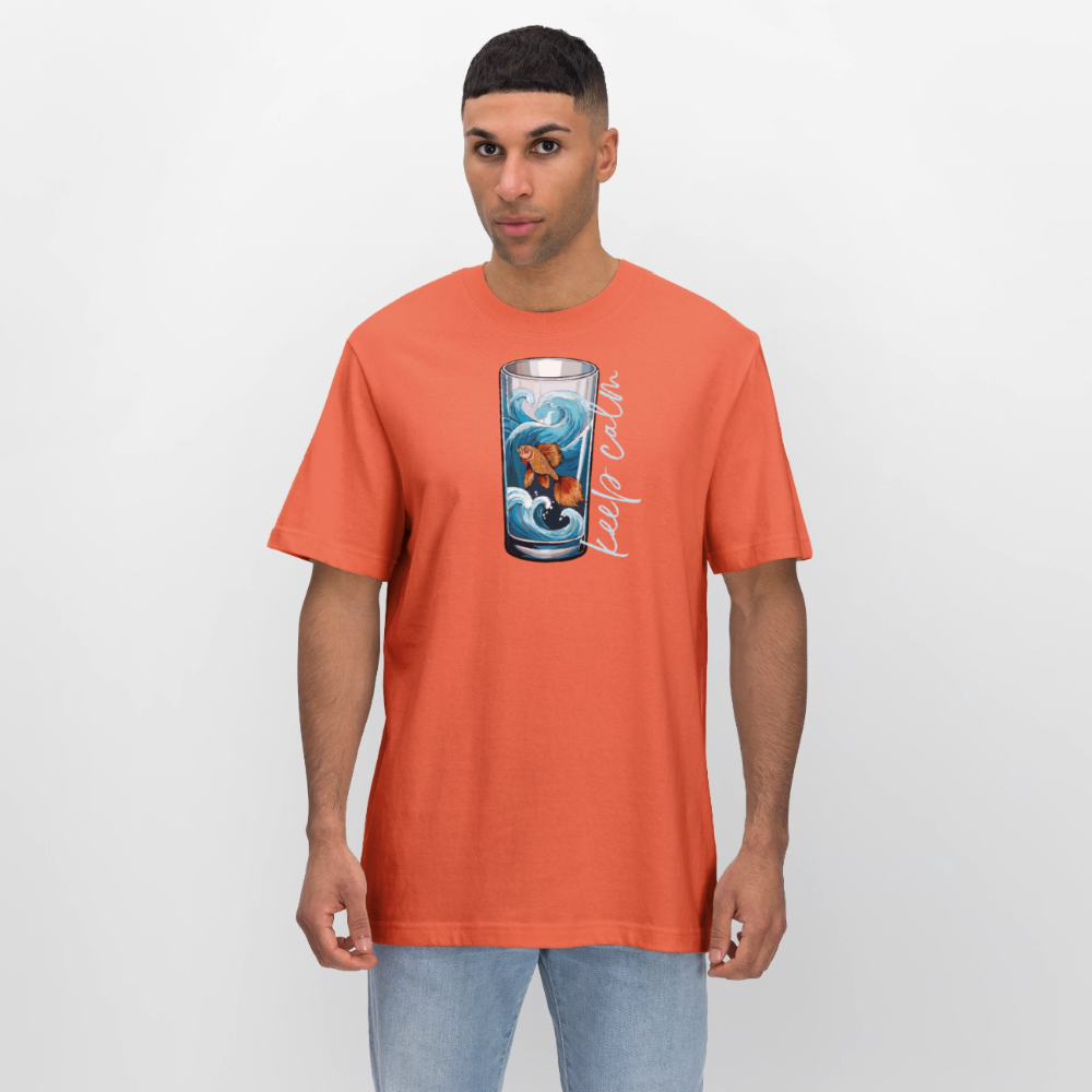 Unisex Bio-T-Shirt mit KEEP CALM PRINT - Hellrot